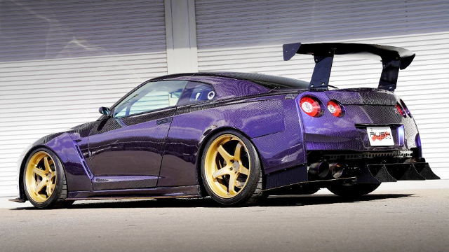 Rear exterior of FULL DRY CARBON bodied R35 NISSAN GT-R.