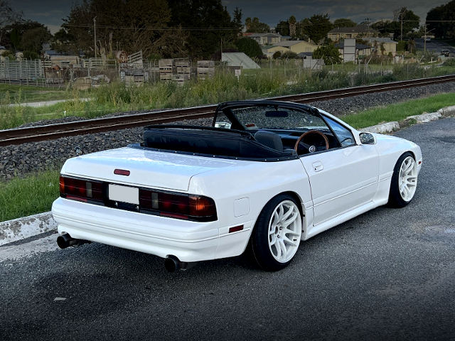 Rear exterior of FC3C SAVANNA RX-7 CABRIOLET.