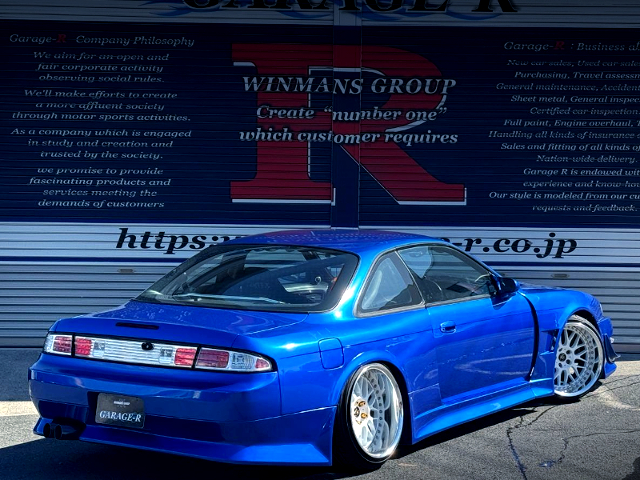 Rear exterior of WIDEBODY S14 NISSAN SILVIA Ks AERO.