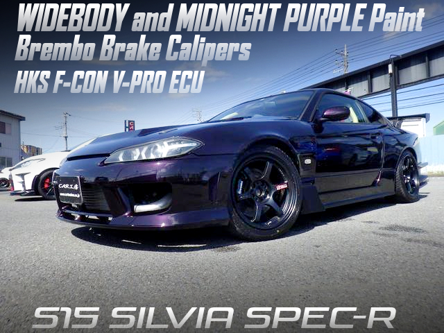 WIDEBODY and MIDNIGHT PURPLE paint, HKS F-CON V-PRO ECU, Brembo Brake Calipers, modified S15 SILVIA SPEC-R.