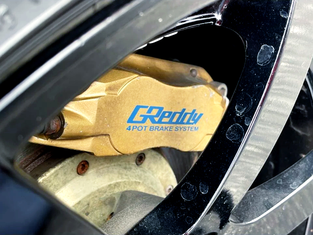 GREDDY Front 4-POT caliper.