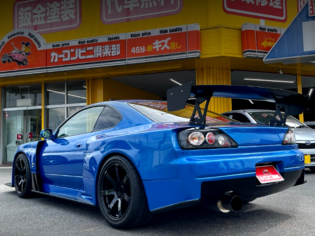 Rear exterior of S15 NISSAN SILVIA with SEQUENTIAL WIDEBODY.