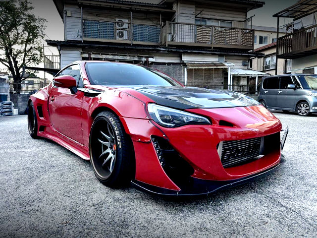 Front exterior of WIDEBODY ZN6 TOYOTA 86GT LIMITED with center exit exhaust.