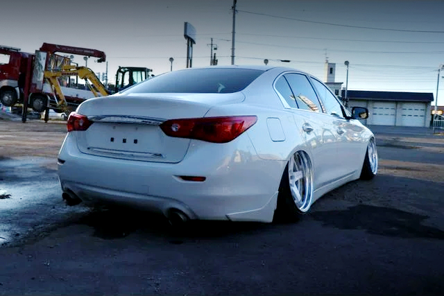 Rear exterior of Bagged YV37 SKYLINE SEDAN.