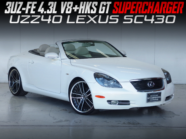 3UZ-FE 4.3L V8 with HKS GT SUPERCHARGER, in the UZZ40 LEXUS SC430.