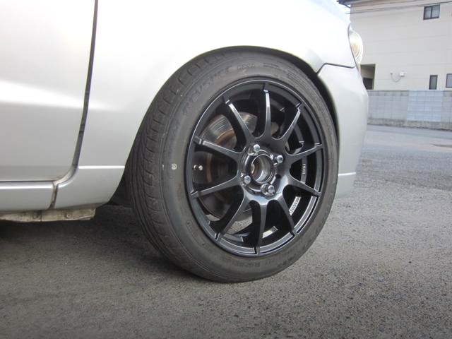 Aftermarket rim.