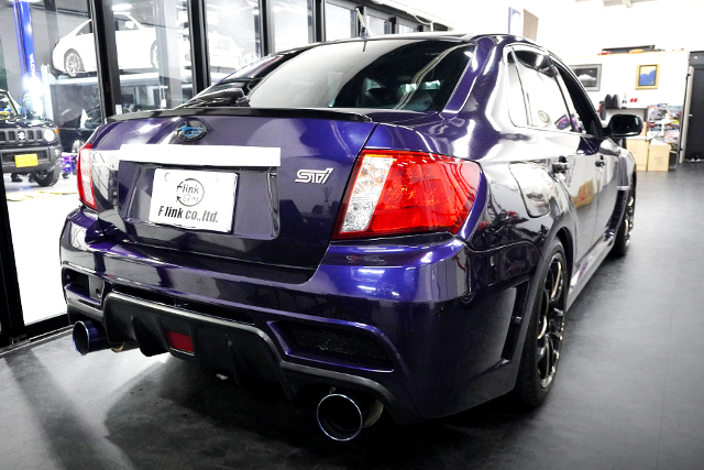 Rear exterior of GVF IMPREZA WRX STI A-LINE.