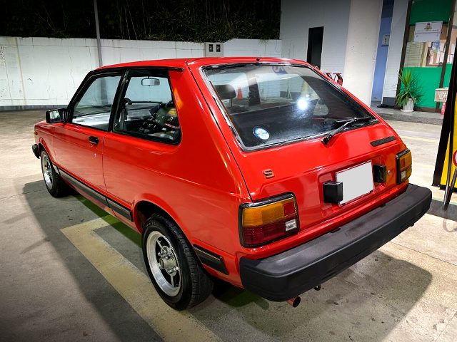 Rear exterior of KP61 TOYOTA STARLET.