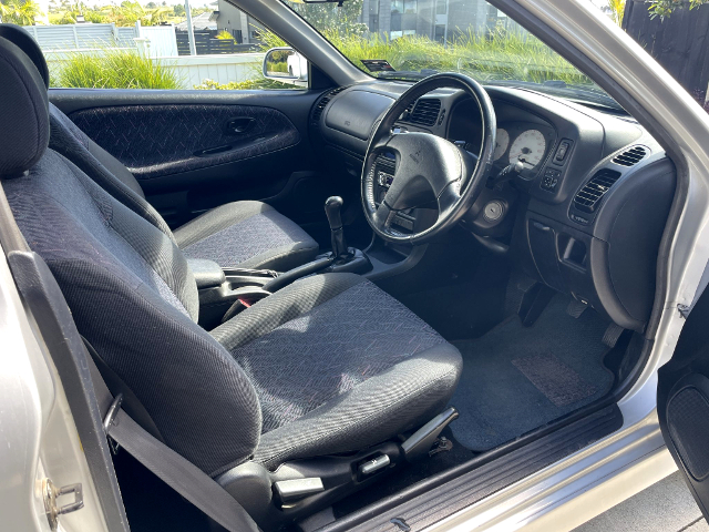 Interior of Sleeper Look 5th Gen Mitsubishi Mirage.