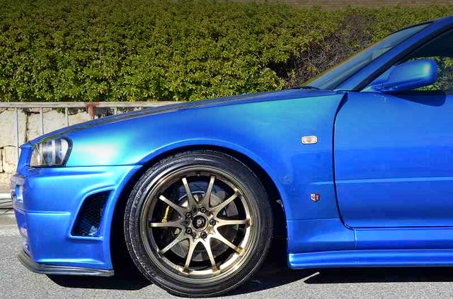 Front Rim of R34 SKYLINE GT-R With T517Z TWIN TURBO.