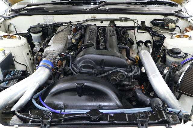 S15 SR20DET turbo engine in the S13 SILVIA engine room.