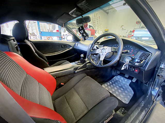 Driver side interior of 2nd Gen SW20 TOYOTA MR2.