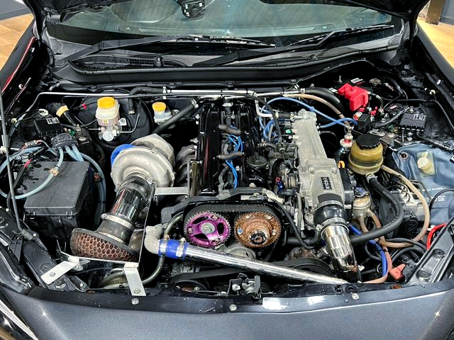 2JZ-GTE with IHI SINGLE TURBO in the ZN6 TOYOTA 86 RC engine room.