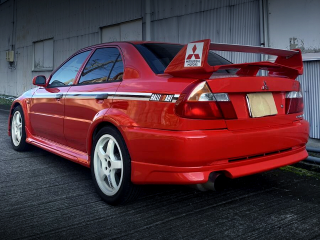 Rear exterior of CM8A MITSUBISHI LANCER with TOMMI MAKINEN EDITION REPLICA conversion.