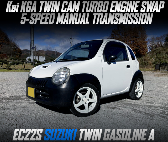 Kei K6A TWIN CAM TURBO ENGINE swapped, and 5-SPEED MANUAL TRANSMISSION, in the EC22S SUZUKI TWIN GASOLINE A.