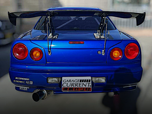 Rear exterior of URAS WIDEBODY ER34 SKYLINE 25GT TURBO.