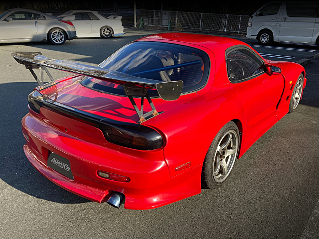 Rear exterior of VERTEX WIDEBODY FD3S RX-7.