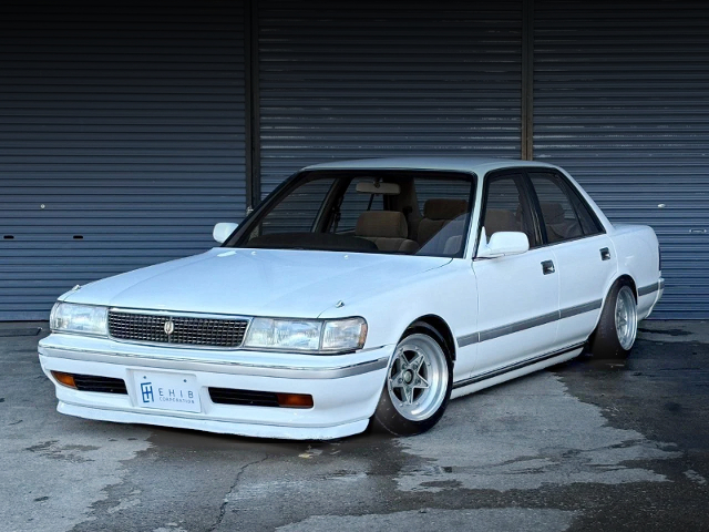 Front exterior of Old school stance GX81 MARK 2 SEDAN GRANDE.