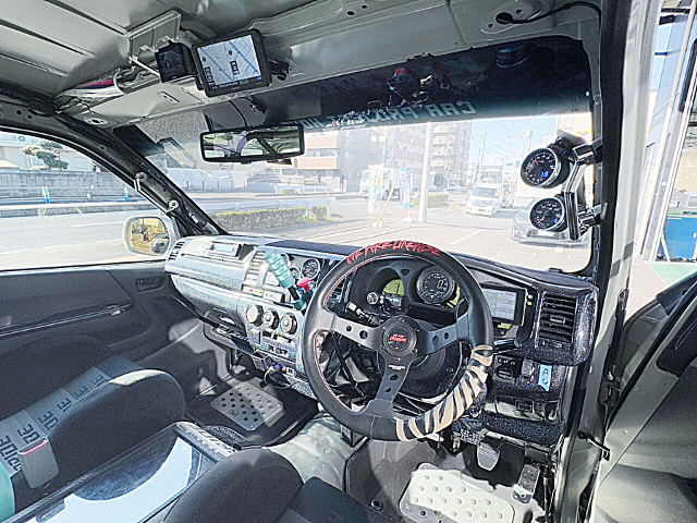 Interior of T-STYLE WIDEBODY KDH200V HIACE VAN.