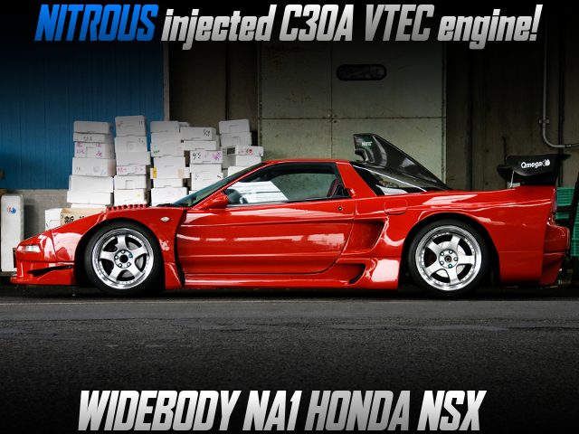 NITROUS injected C30A VTEC engine, in the WIDEBODY NA1 HONDA NSX