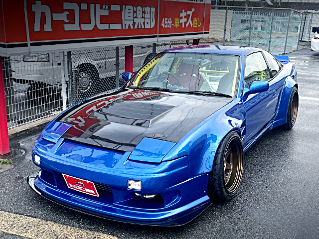 Front exterior of WIDEBODY NISSAN 180SX.