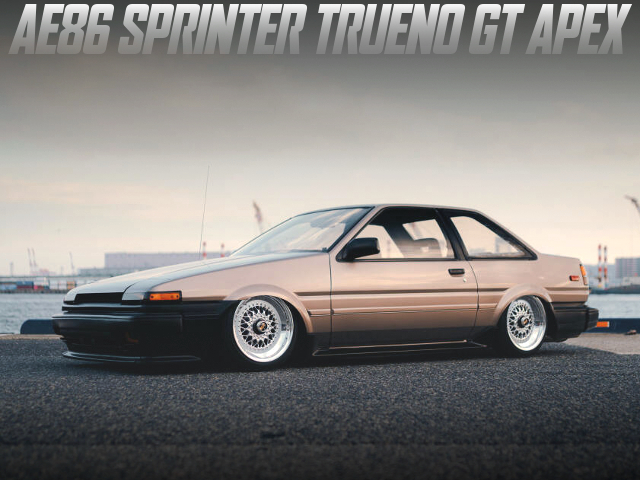 USDM and Air suspension modified JDM AE86 SPRINTER TRUENO GT APEX.