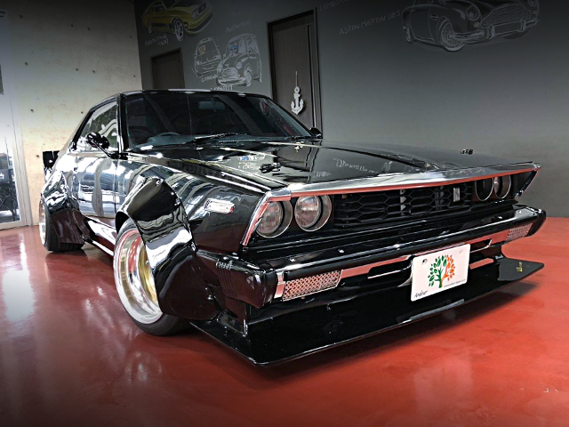 Front exterior of JDM WORKS widebody SKYLINE JAPAN.