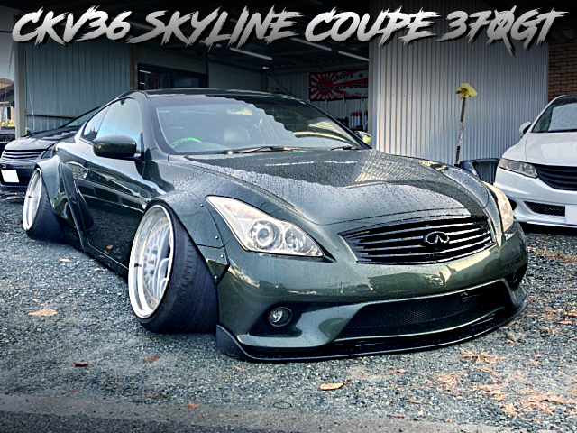 Air ride and WIDEBODY modified CKV36 SKYLINE COUPE 370GT.