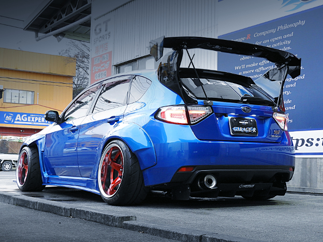 Rear exterior of MATURE WIDEBODY GRB IMPREZA HATCHBACK WRX STI SPEC-C.