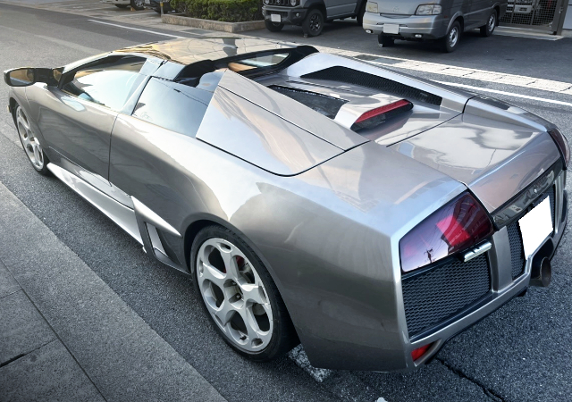 Rear exterior of MR-S based Lamborghini Murcielago Roadster replica.