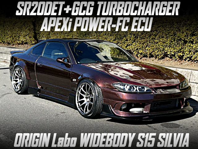 SR20DET with GCG turbo,in the ORIGIN Labo WIDEBODY S15 SILVIA.