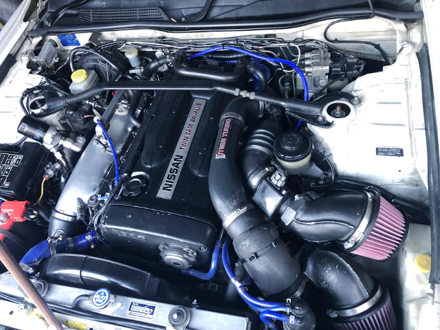 RB26 twin turbo engine.