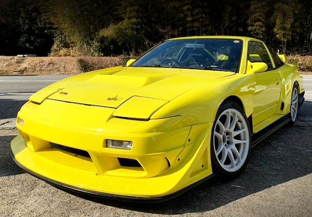 Front exterior of GP-SPORTS G-SONIC EVOLUTION WIDEBODY RPS13 180SX TYPE-X.