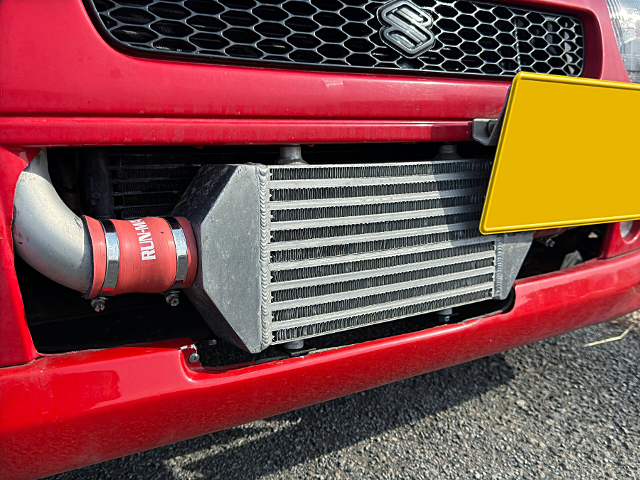 Front mount intercooler.