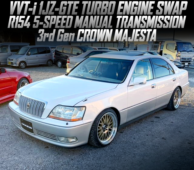 VVT-i 1JZ-GTE TURBO ENGINE SWAP, R154 5-SPEED MANUAL TRANSMISSION, in the 3rd Gen CROWN MAJESTA.