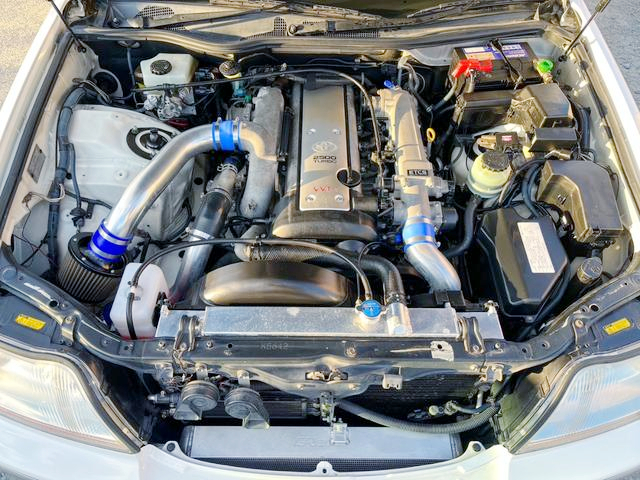 VVT-i 1JZ-GTE turbo engine.