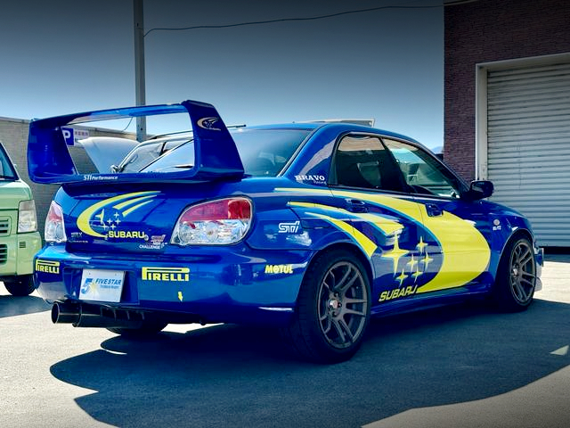 Rear exterior of WIDEBODY GDB IMPREZA WRX STi