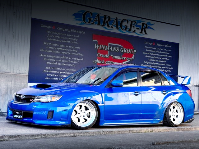 Front exterior of STATIC GVB IMPREZA WRX STI.