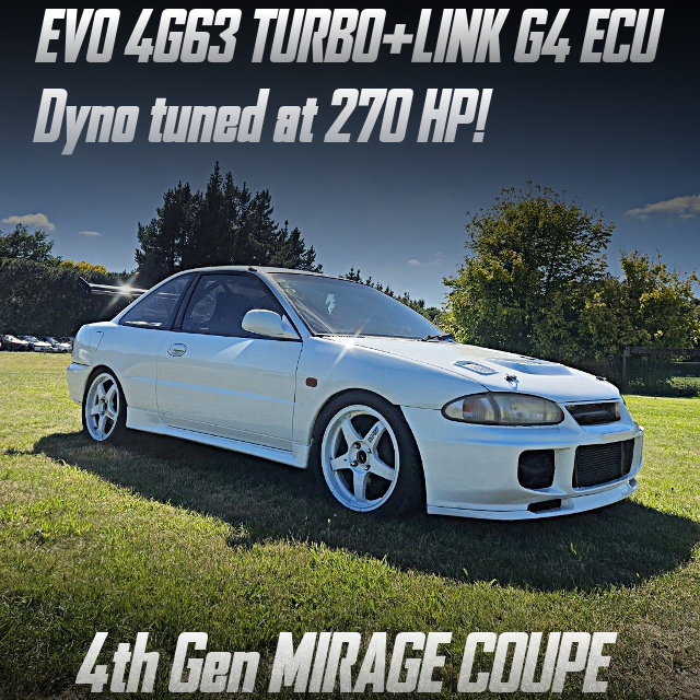 EVO 4G63 TURBO with LINK G4 ECU in the 4th Gen MIRAGE COUPE.