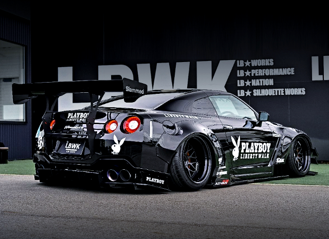 Rear exterior of LB-WORKS WIDEBODY R35 NISSAN GT-R.