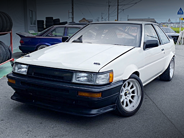 Front exterior of AE86 COROLLA LEVIN.