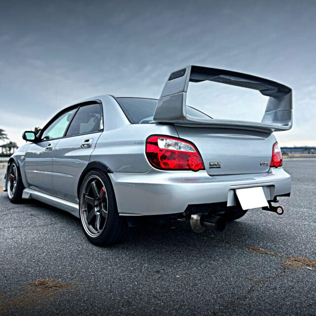 Rear exterior of GDA SUBARU IMPREZA WRX.