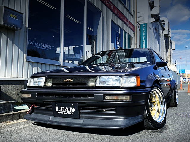 Front exterior of　LEVIN faced AE85 SPRINTER TRUENO.