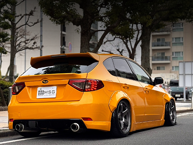 Rear exterior of WIDEBODY GH8 IMPREZA S-GT SPORTS PACKAGE.