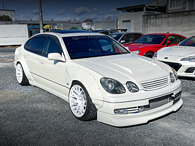 Front exterior of WIDEBODY JZS161 ARISTO V300 VERTEX EDITION.