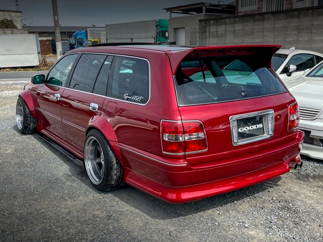 Rear exterior of WIDEBODY JZS171W CROWN ESTATE ATHLETE V.