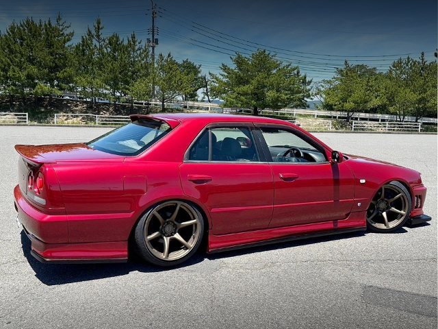 Rear Side exterior of STATIC HR34 SKYLINE 4-DOOR GT.