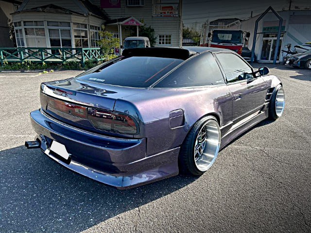 Rear exterior of ORIGIN Labo WIDEBODY KRPS13 180SX.