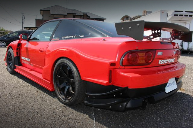 Rear exterior of G-SONIC EVOLUTION WIDEBODY NISSAN 180SX TYPE-X SUPER HICAS PACKAGE.