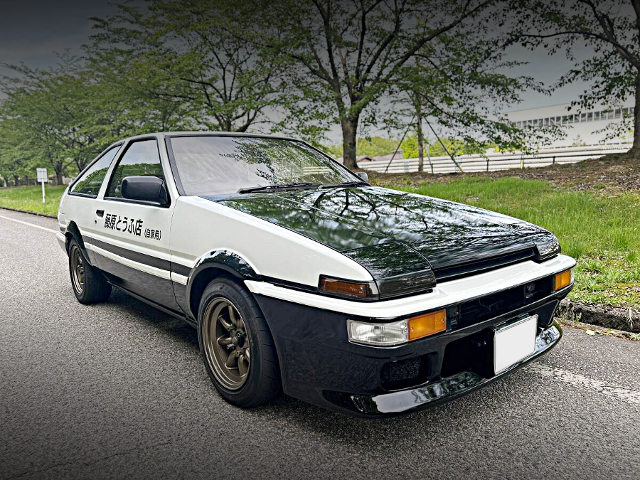 Front exterior of AE86 SPRINTER TRUENO GTV.